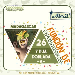 Función de Cumpleaños: Madagascar 26/Abr/26